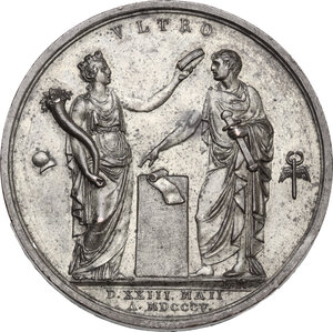 reverse: Napoleone I (1805-1814) Imperatore di Francia e Re d Italia.. Medaglia 1805
