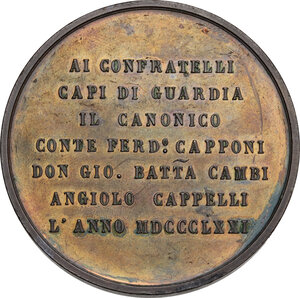 reverse: Arciconfraternita della Misericordia di Firenze.. Medaglia 1871