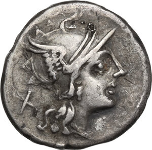 obverse: C. Scribonius.. AR Denarius, 154 BC