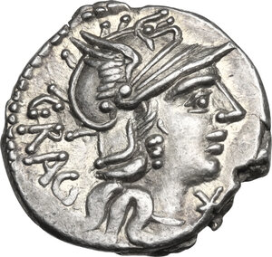obverse: L. Antestius Gragulus.. AR Denarius, 136 BC