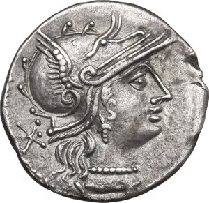 obverse: Publius Calpurnius.. AR Denarius, 133 BC