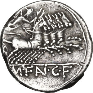 reverse: M. Fannius C.f. . AR Denarius, 123 BC