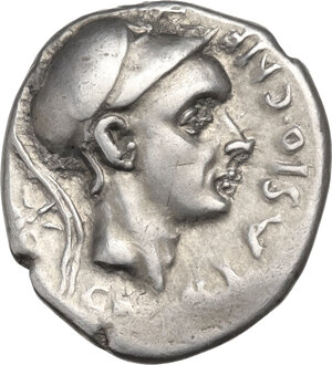 obverse: Cn. Blasio Cn. F.. AR Denarius, 112-111 BC