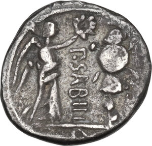 reverse: P. Vettius Sabinus.. AR Quinarius, 99 BC