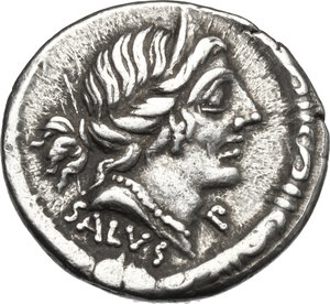 obverse: D. Silanus L.f.. AR Denarius, 91 BC
