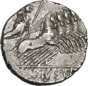 reverse: C. Vibius C.f. Pansa. AR Denarius, circa 90 BC