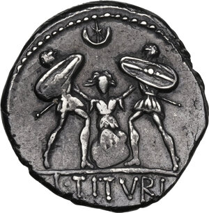 reverse: L. Titurius L. f. Sabinus.. AR Denarius, 89 BC