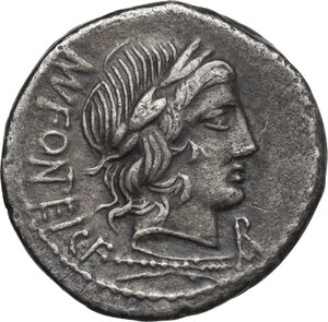 obverse: Mn. Fonteius C. f.. AR Denarius, 85 BC