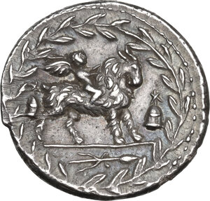 reverse: Mn. Fonteius C. f.. AR Denarius, 85 BC