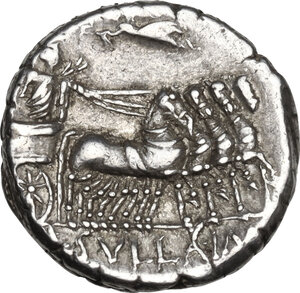 reverse: L. Manlius Torquatus. Denarius, mint moving with Sulla, 82 BC