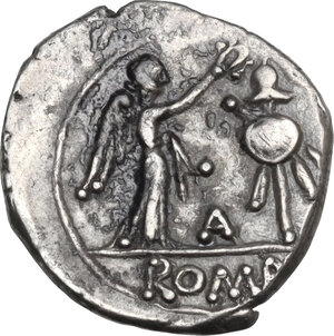 reverse: Anonymous. AR Quinarius, 81 BC