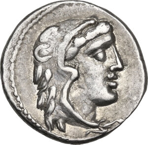 obverse: M. Volteius M.f.. AR Denarius, 78 BC