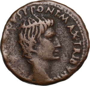 obverse: Augustus (27 BC - 14 AD)  . AE As, Rome mint, 7 BC