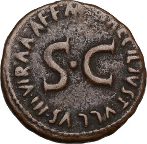reverse: Augustus (27 BC - 14 AD)  . AE As, Rome mint, 7 BC