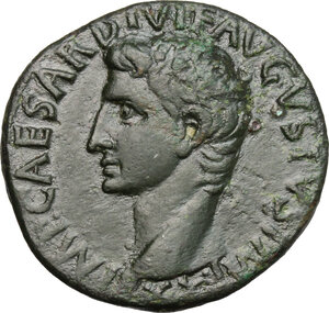 obverse: Augustus (27 BC - 14 AD)  . AE As, 11 AD