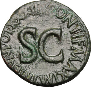 reverse: Augustus (27 BC - 14 AD)  . AE As, 11 AD
