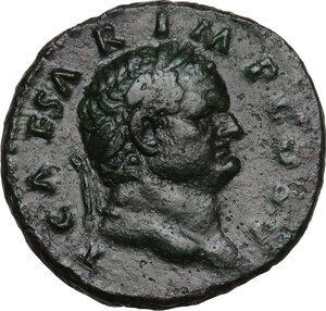 obverse: Titus as Caesar (69-79).. AE As, struck under Vespasian, 77-78
