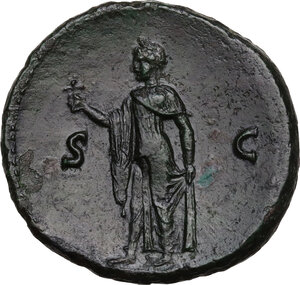 reverse: Titus as Caesar (69-79).. AE As, struck under Vespasian, 77-78