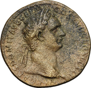 obverse: Domitian (81-96).. AE Sestertius, 95-96 AD
