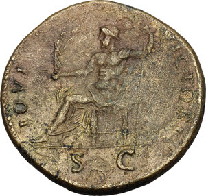 reverse: Domitian (81-96).. AE Sestertius, 95-96 AD