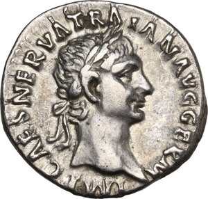 obverse: Trajan (98-117).. AR Denarius, Rome mint, 98-99 AD