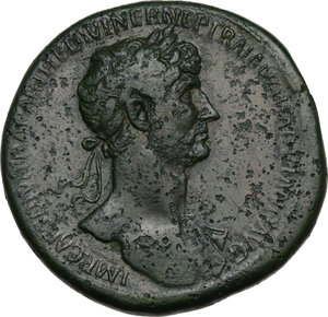 obverse: Hadrian (117-138).. AE Sestertius, 117 AD