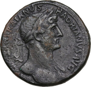 obverse: Hadrian (117-138).. AE Sestertius, 118 AD