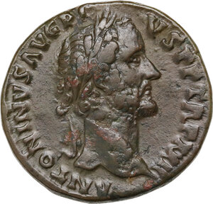obverse: Antoninus Pius (138-161).. AE Sestertius, 143-144 AD