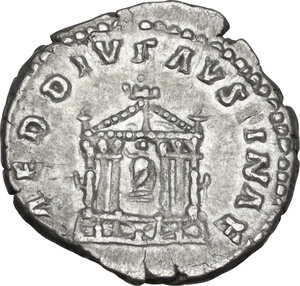 reverse: Faustina I, wife of Antoninus Pius (died 141 AD).. AR Denarius, after 141 AD