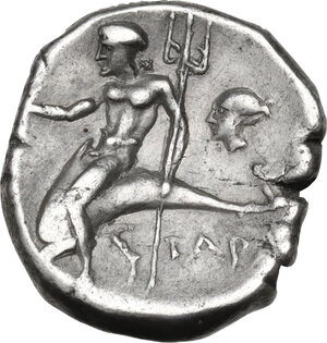 reverse: Southern Apulia, Tarentum. AR Nomos c. 272-240 BC
