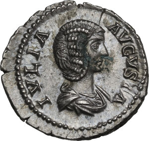 obverse: Julia Domna, wife of Septimius Severus (died 217 AD).. AR Denarius, 207-211 AD
