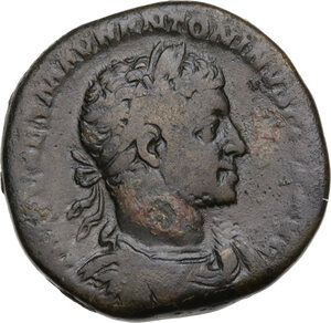 obverse: Elagabalus (218-222).. AE Sestertius, 222 AD