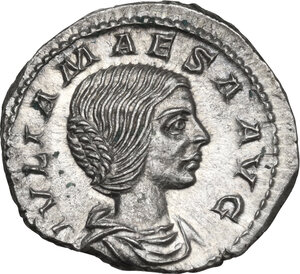 obverse: Julia Maesa, sister of Julia Domna (died 225 AD).. AR Denarius, Rome mint, 218-220 AD
