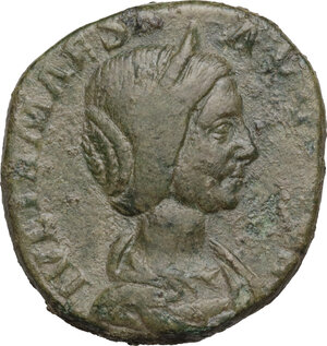obverse: Julia Maesa, grandmother of Elagabalus (died 225 AD). AE Sestertius