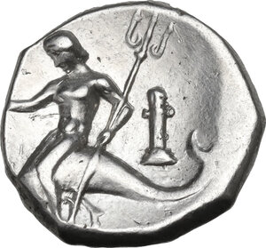 reverse: Southern Apulia, Tarentum. AR Nomos, c. 272-240 BC