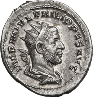 obverse: Philip I (244-249).. AR Antoninianus, Rome mint