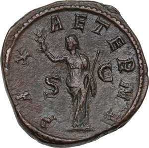 reverse: Philip I (244-249).. AE Sestertius. Rome mint, 244 AD
