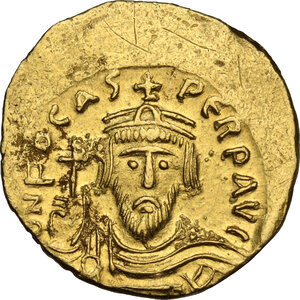 obverse: Phocas (602-610)..  AV Solidus, Constantinople mint, c. 607-609 AD