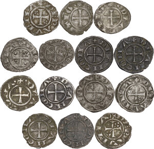 obverse: Lotto di quattordici (14) denari medievali in mistura