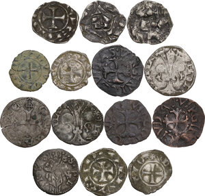 obverse: Lotto di quattrodici (14) monete medievali di ambito toscano