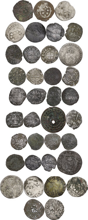 obverse: Lotto di trentasette (37) monete medievali da classificare