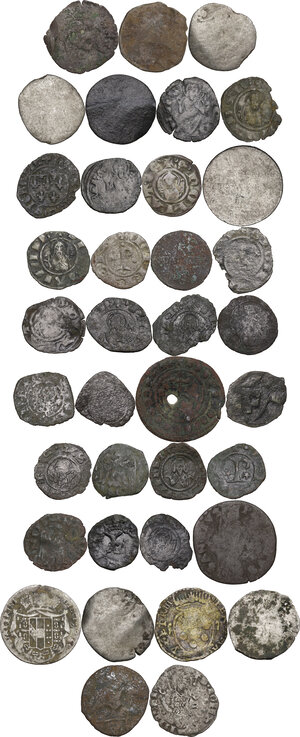 reverse: Lotto di trentasette (37) monete medievali da classificare