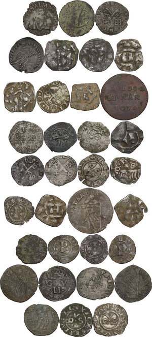 reverse: Lotto di trentaquattro (34) monete medievali da classificare