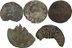 reverse: Toscana medievale.. Lotto multiplo di cinque (5) tessere e monete