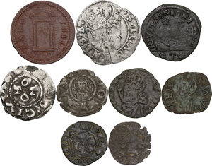 reverse: Italia. Interessante lotto di nove monete di varie zecche ed epoche