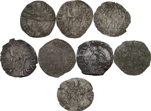 reverse: Lotto di otto (8) quattrini papali. Pio V, Leone X (5), Gregorio XIII (2)