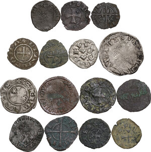 obverse: Lotto di quindici (15) monete medievali da classificare