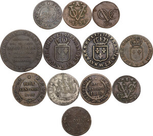 reverse: World Coins.. Interessante lotto multiplo di dodici (12) monete in bronzo e mistura, da classificare
