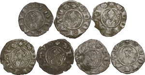 reverse: Arezzo.  Repubblica (XIII sec.). Lotto di sette (7) denari con San Donato