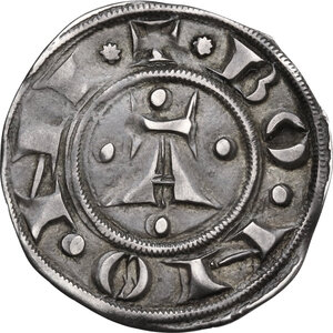obverse: Bologna.  Comune (1191-1337). Bolognino grosso con stelle, VI decennio del XIII sec